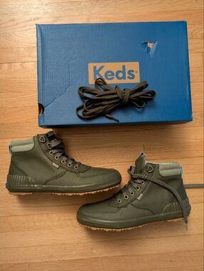 NIB Keds Scout Boot III Water-Resistant Twill – Olive – Size 7